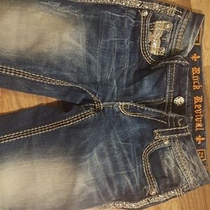 Women's rock revival cropped jeans
